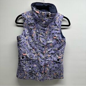 IVIVVA LULULEMON Reversible Colorful Patterned Puffer Vest size 10 NWOT